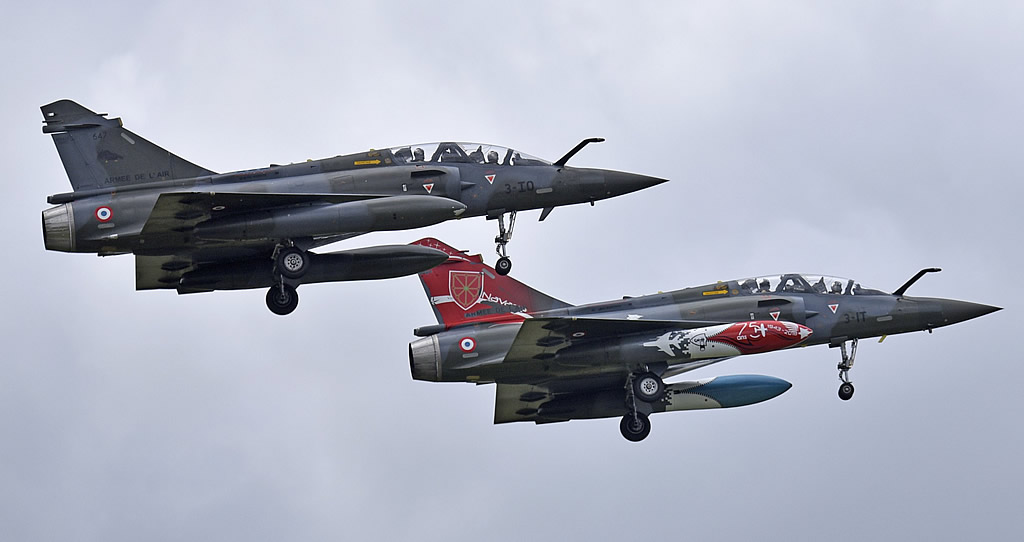 Dassault Mirage 2000D aircraft of the Armée de l'Air, in flight